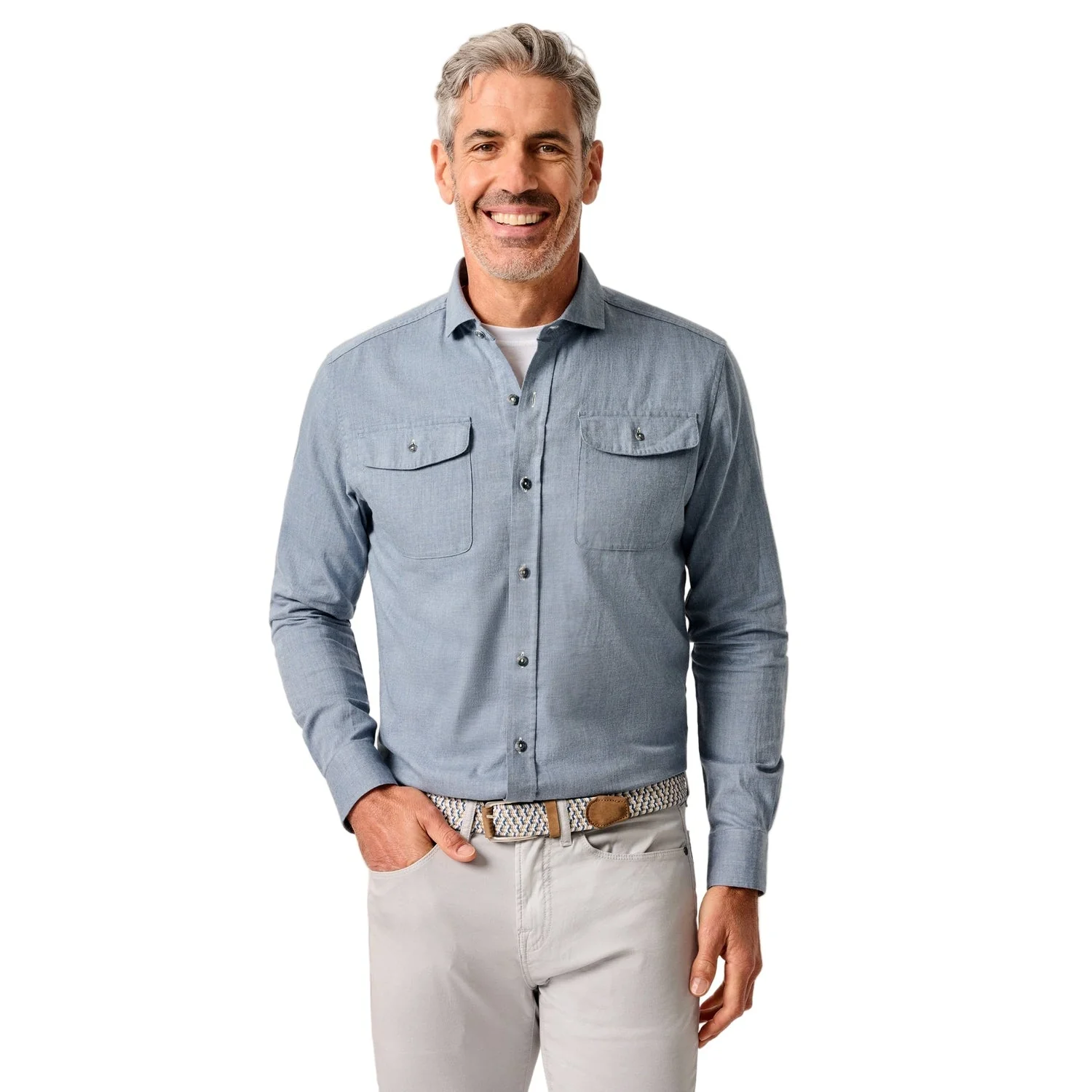 Men's Alpond Hangin' Out Cotton Button-Up Shirt