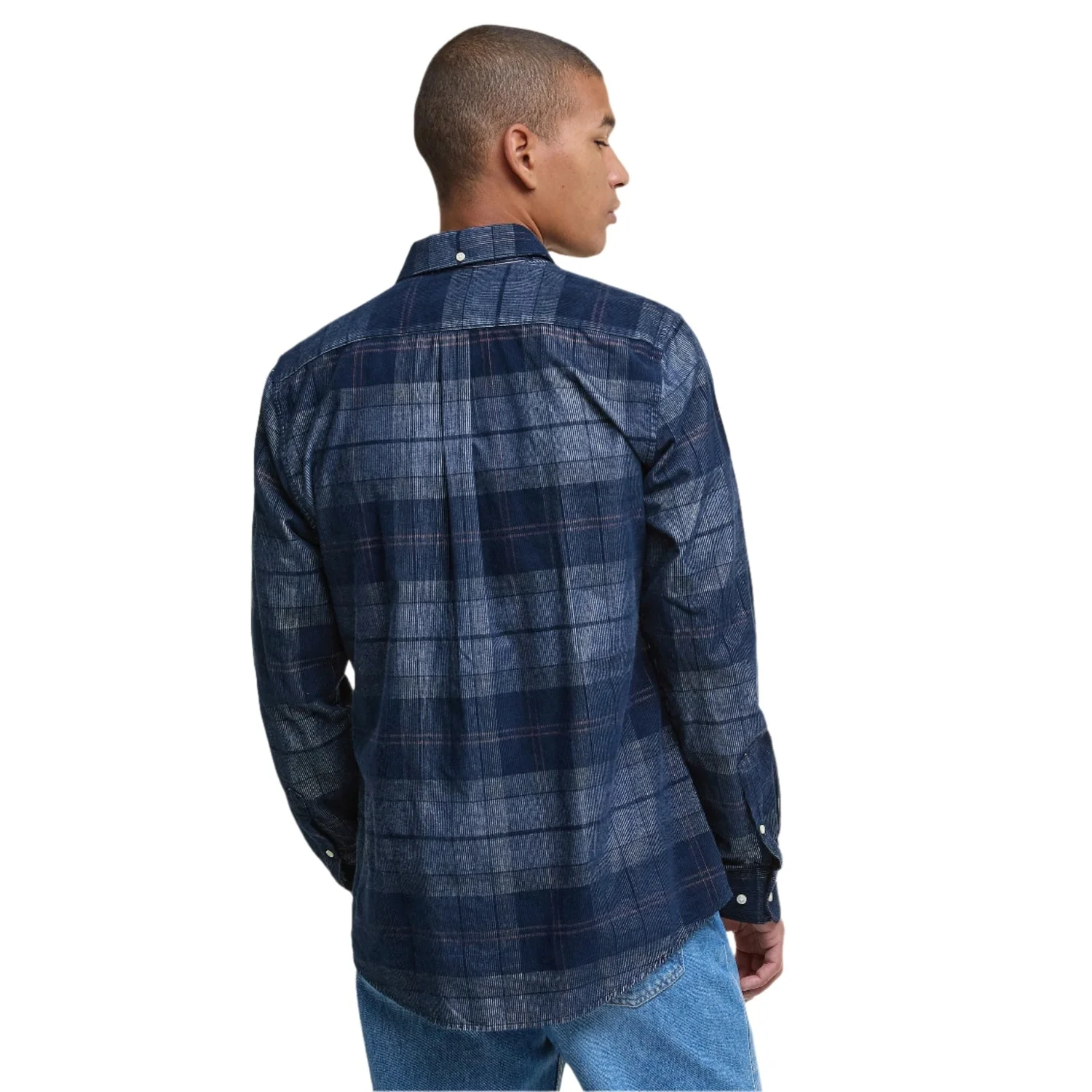 Men's Blair Tailored Tartan Corduroy Shirt - Image 4