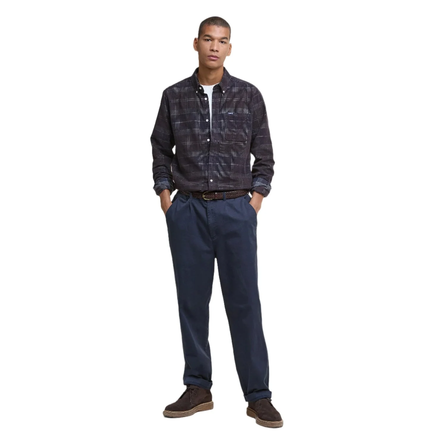 Men's Blair Tailored Tartan Corduroy Shirt - Image 7