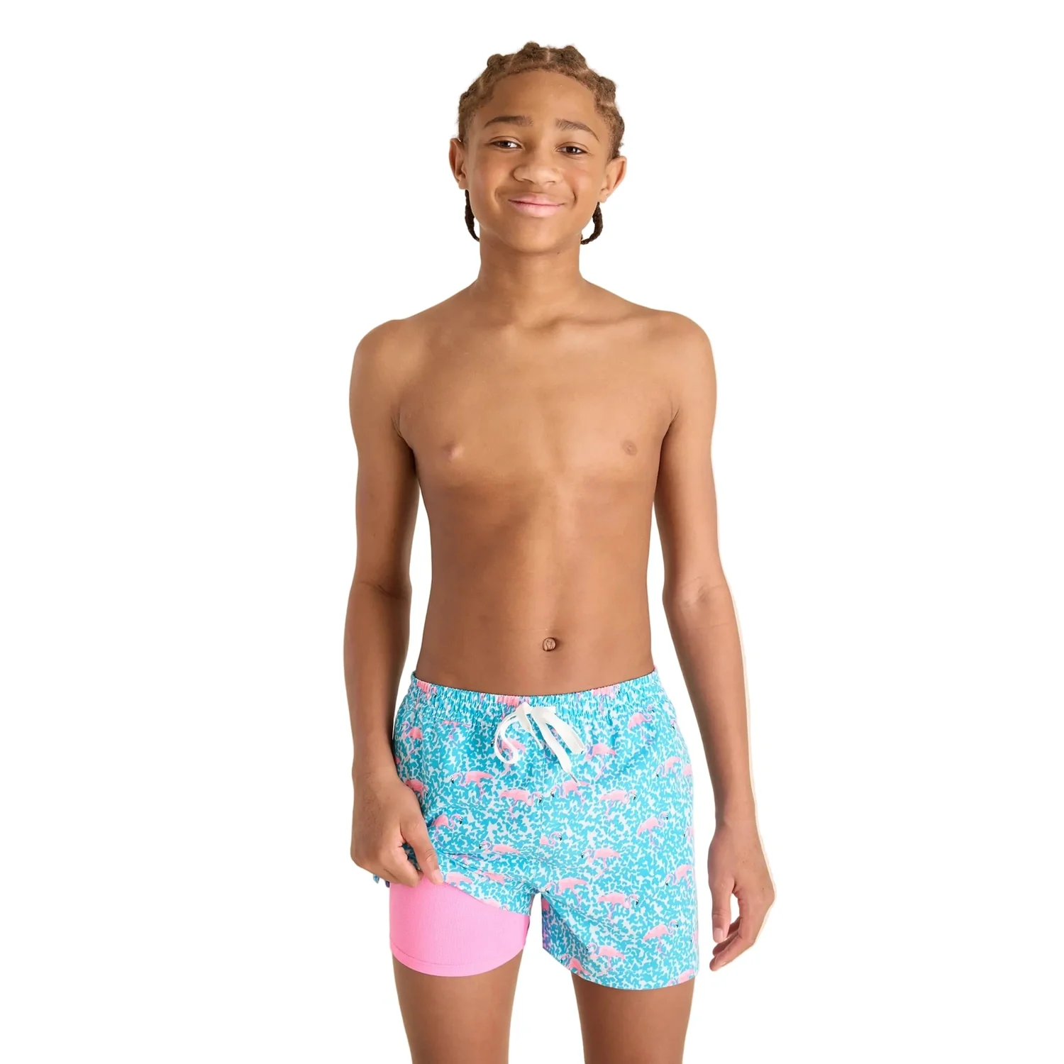 Boys' Lined Classic Swim Trunk - Shorter - Image 2