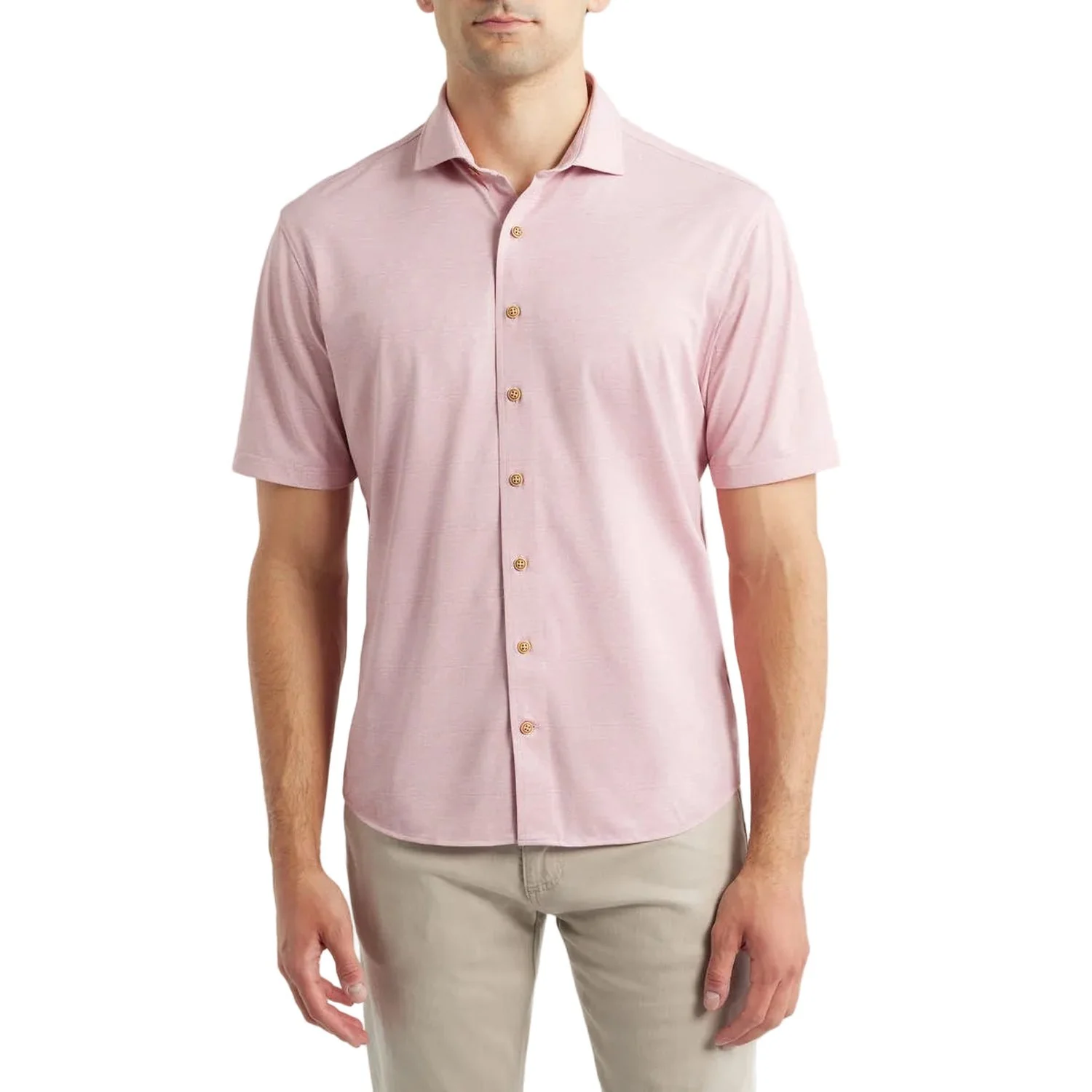 Men's Breck Hangin’ Out Knit Short Sleeve Button-Up Shirt - Image 7