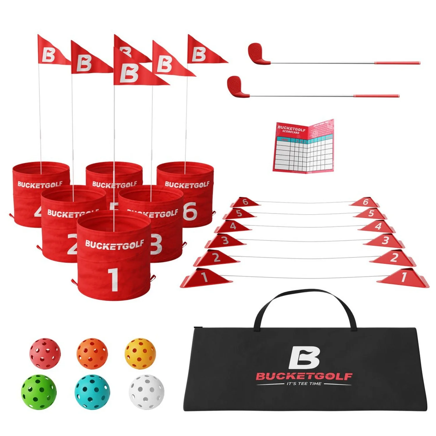 BucketGolf 6 Hole Bundle + 2 RH Clubs