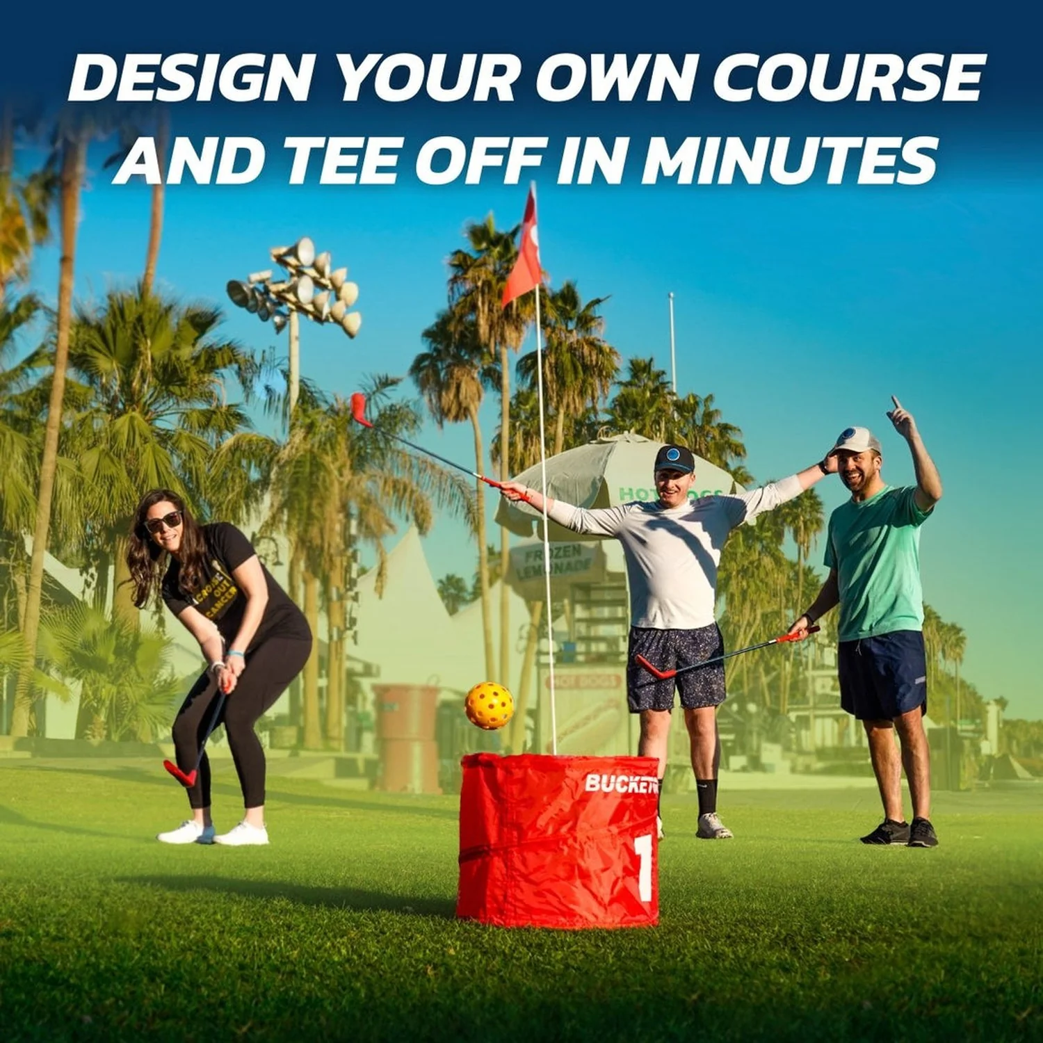 BucketGolf 6 Hole Bundle + 2 RH Clubs - Image 3