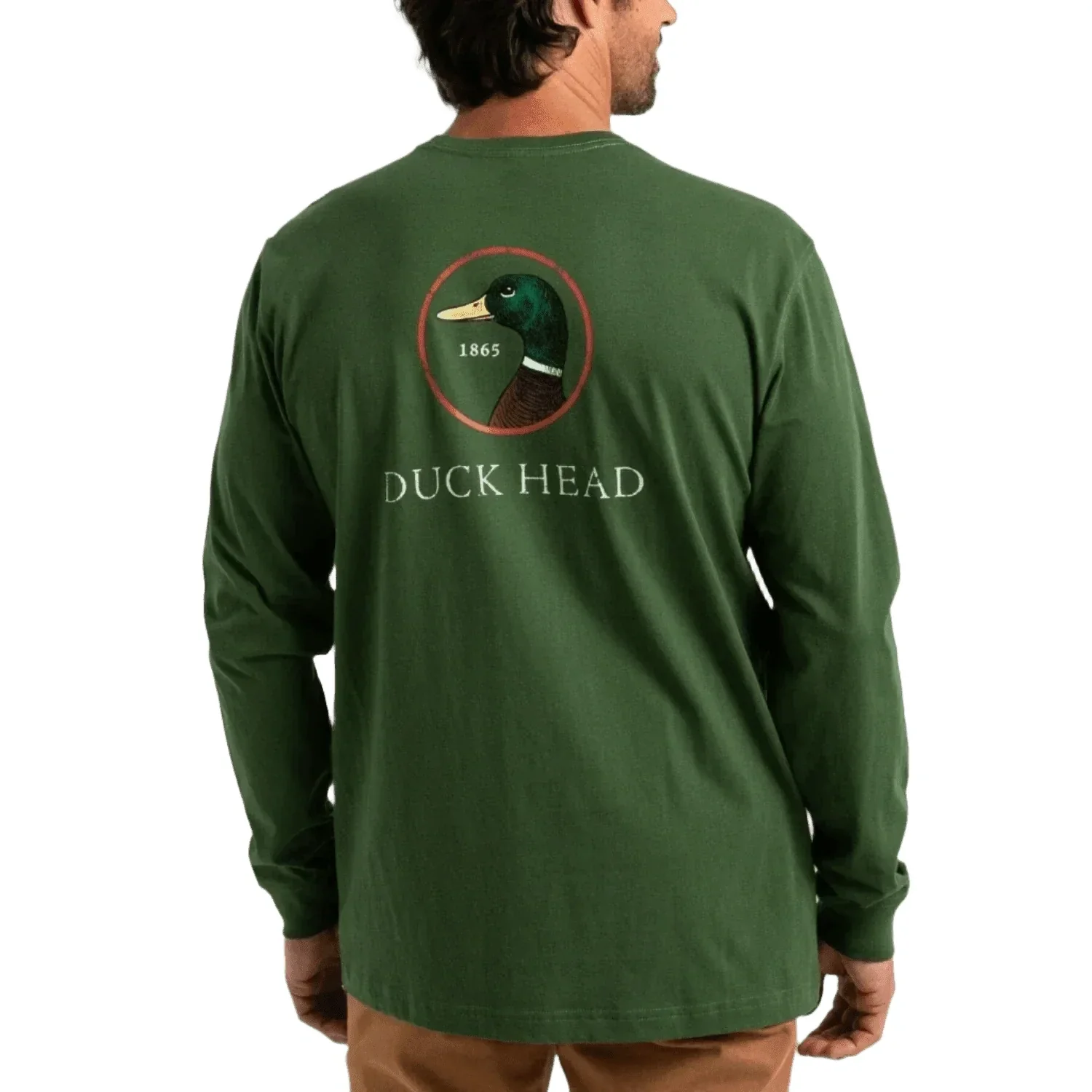 Men's Duck Head Logo Long Sleeve T-Shirt - Image 9