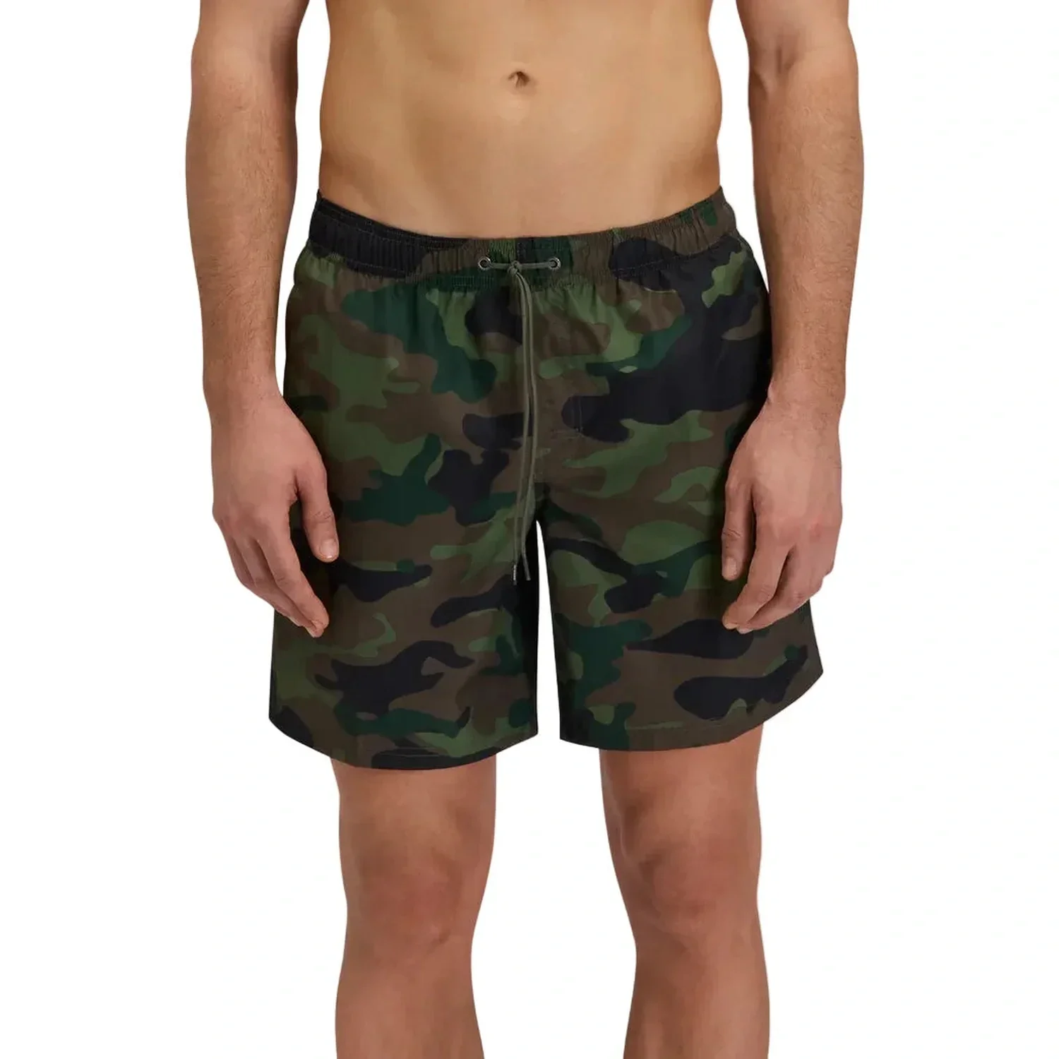 Men's Mid-Rise Swim Shorts with Repreve® Recycled Polyester – Camou Print (14") - Image 2