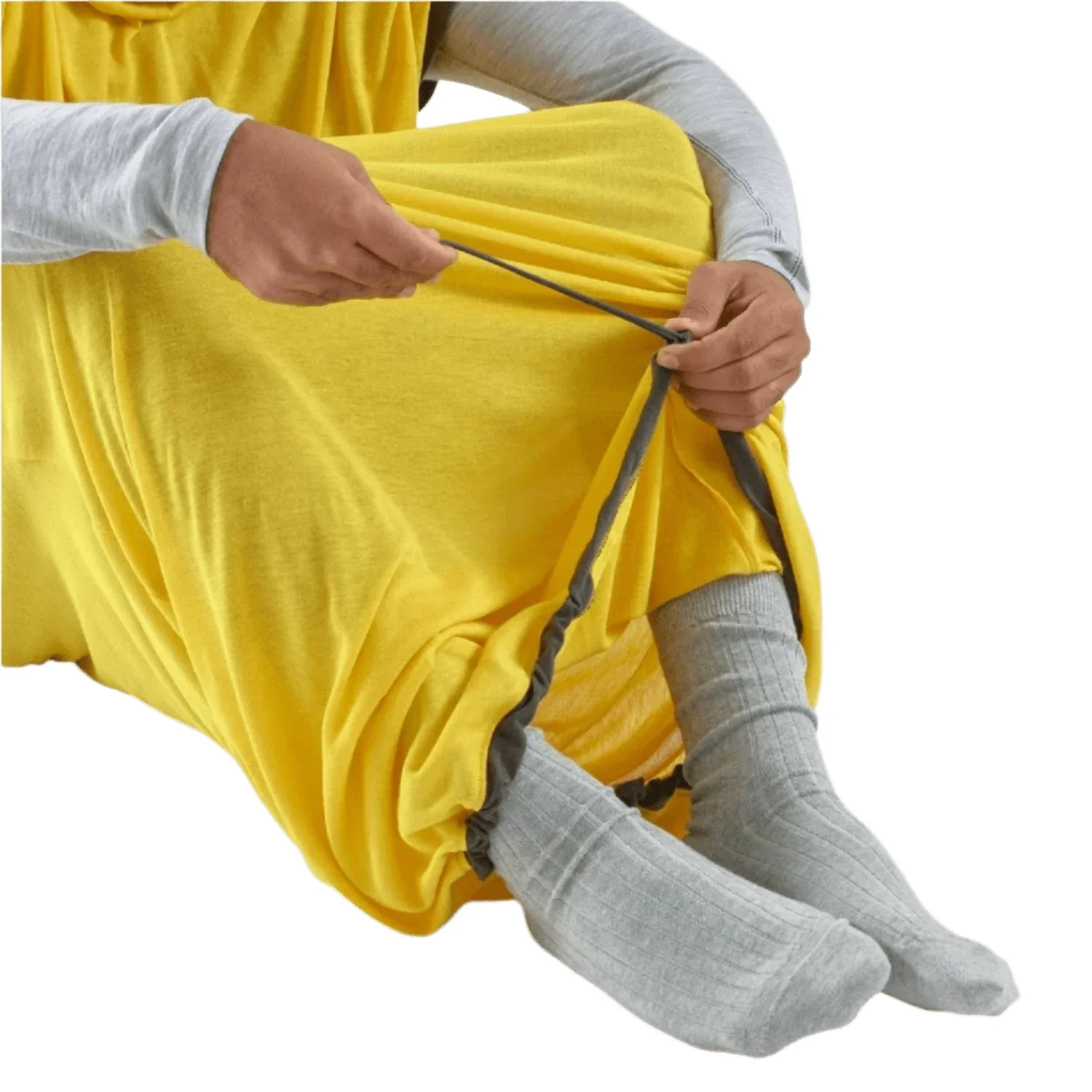 Reactor Sleeping Bag Liner - Compact Mummy with Drawcord - Sulphur Yellow - Image 5