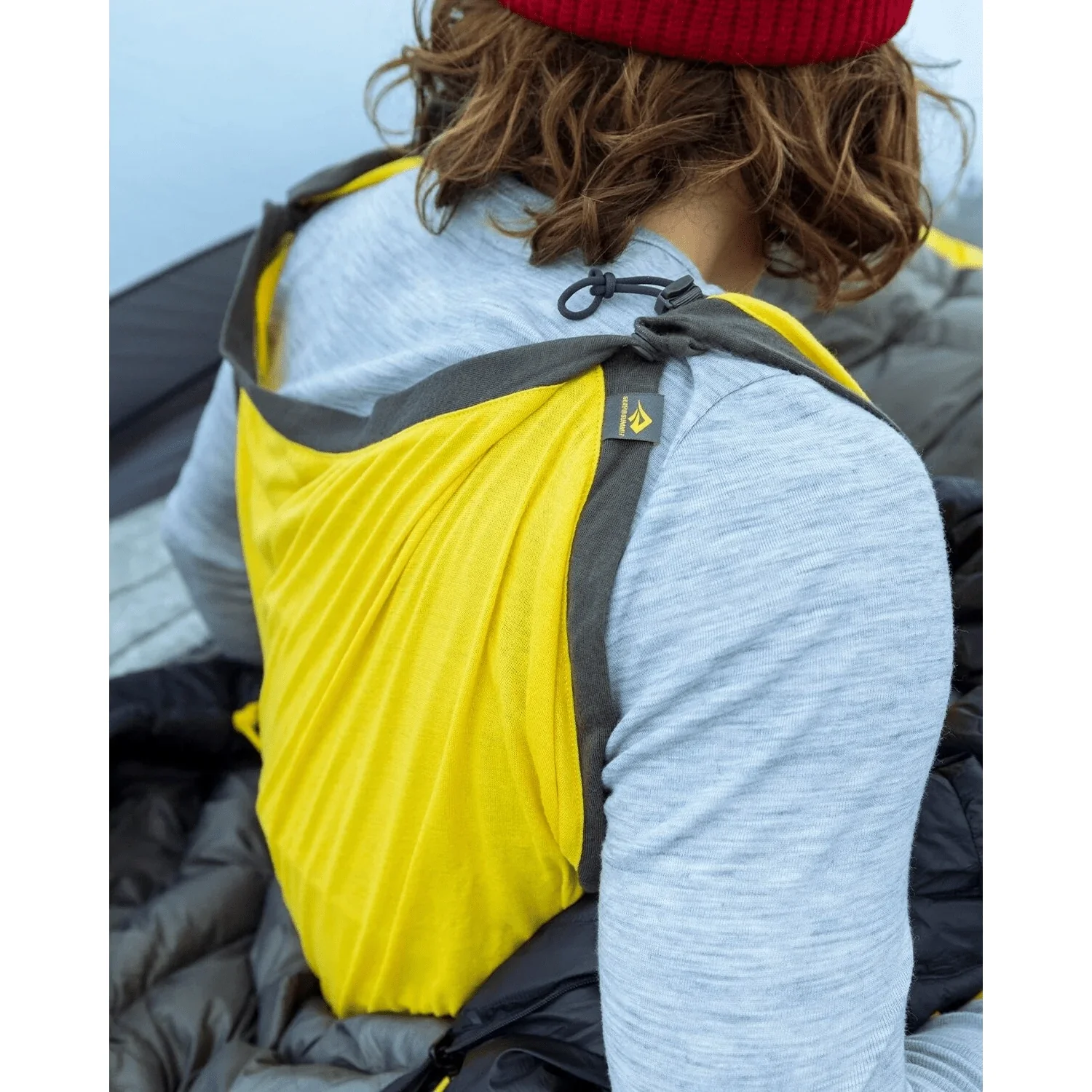 Reactor Sleeping Bag Liner - Compact Mummy with Drawcord - Sulphur Yellow - Image 8