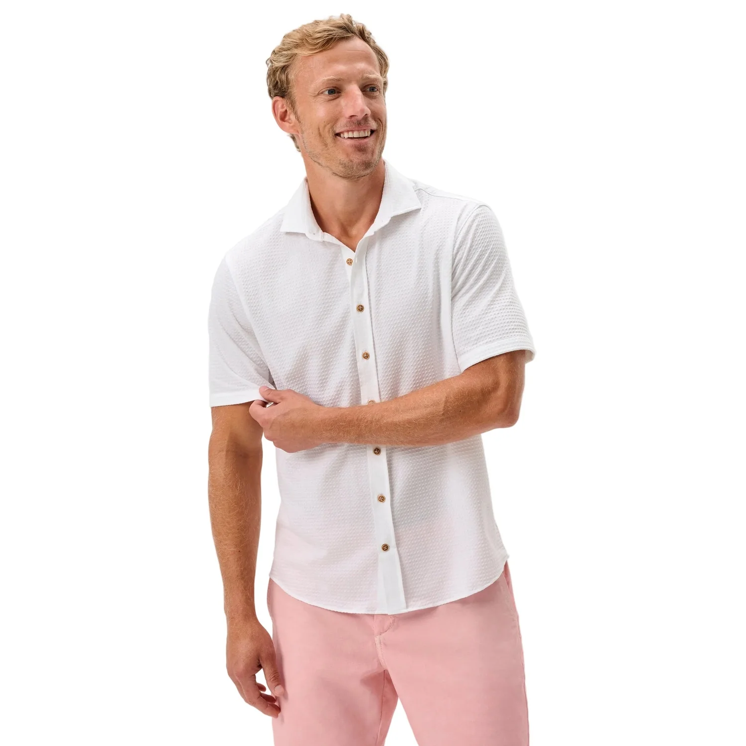 Men's Short Sleeve Hangin' Out Knit Button Up Shirt - Surfsucker - Image 12