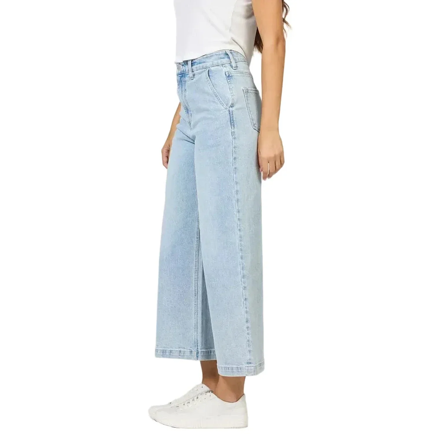 Women's Audrey High Rise Wide Leg Cropped Jeans - Image 4