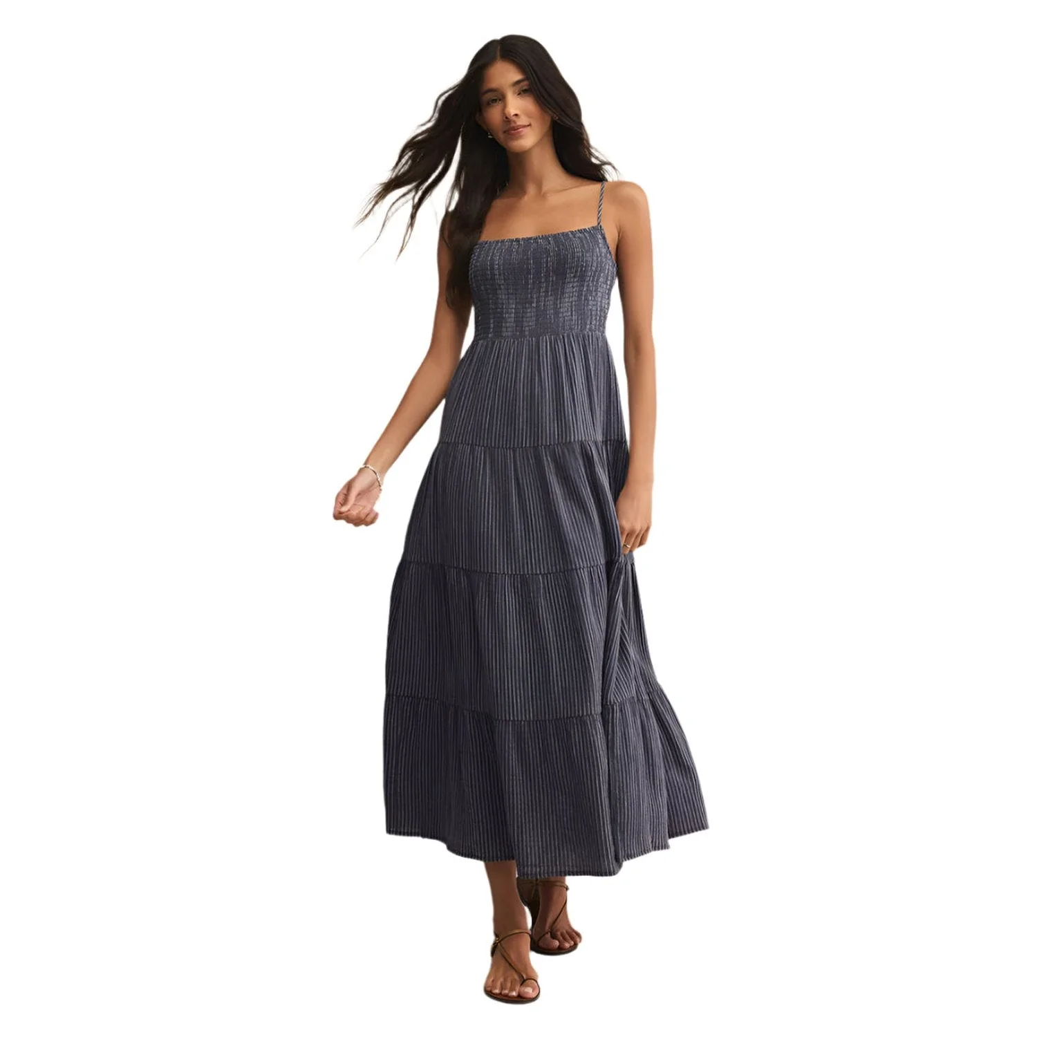 Women's Balos Striped Gauze Maxi Dress - Image 9