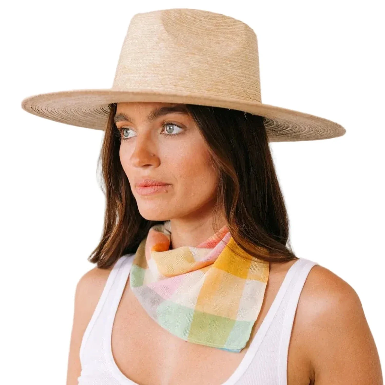 Women's Rainbow Plaid Scarf