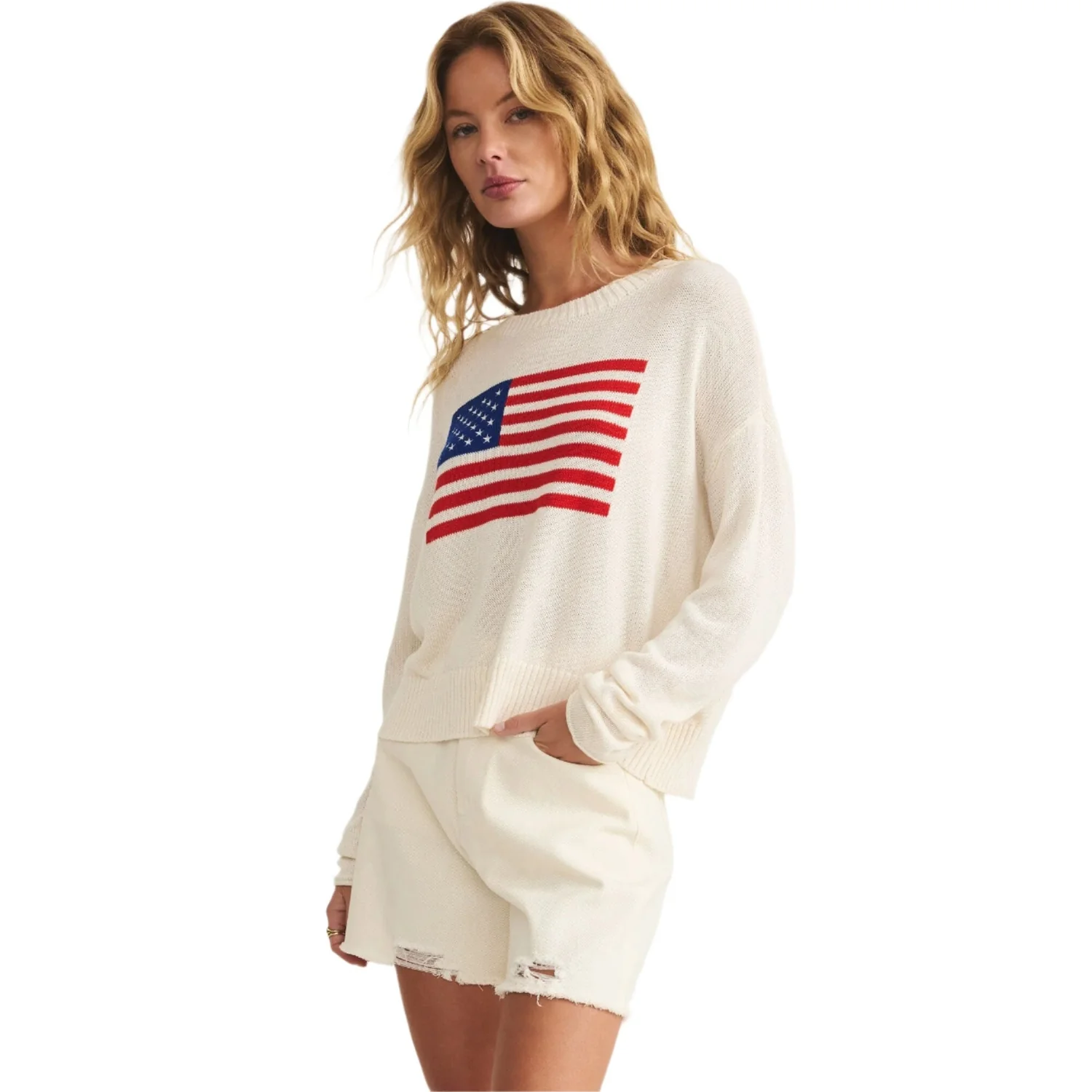 Women's Sienna Patriot Sweater - Image 5