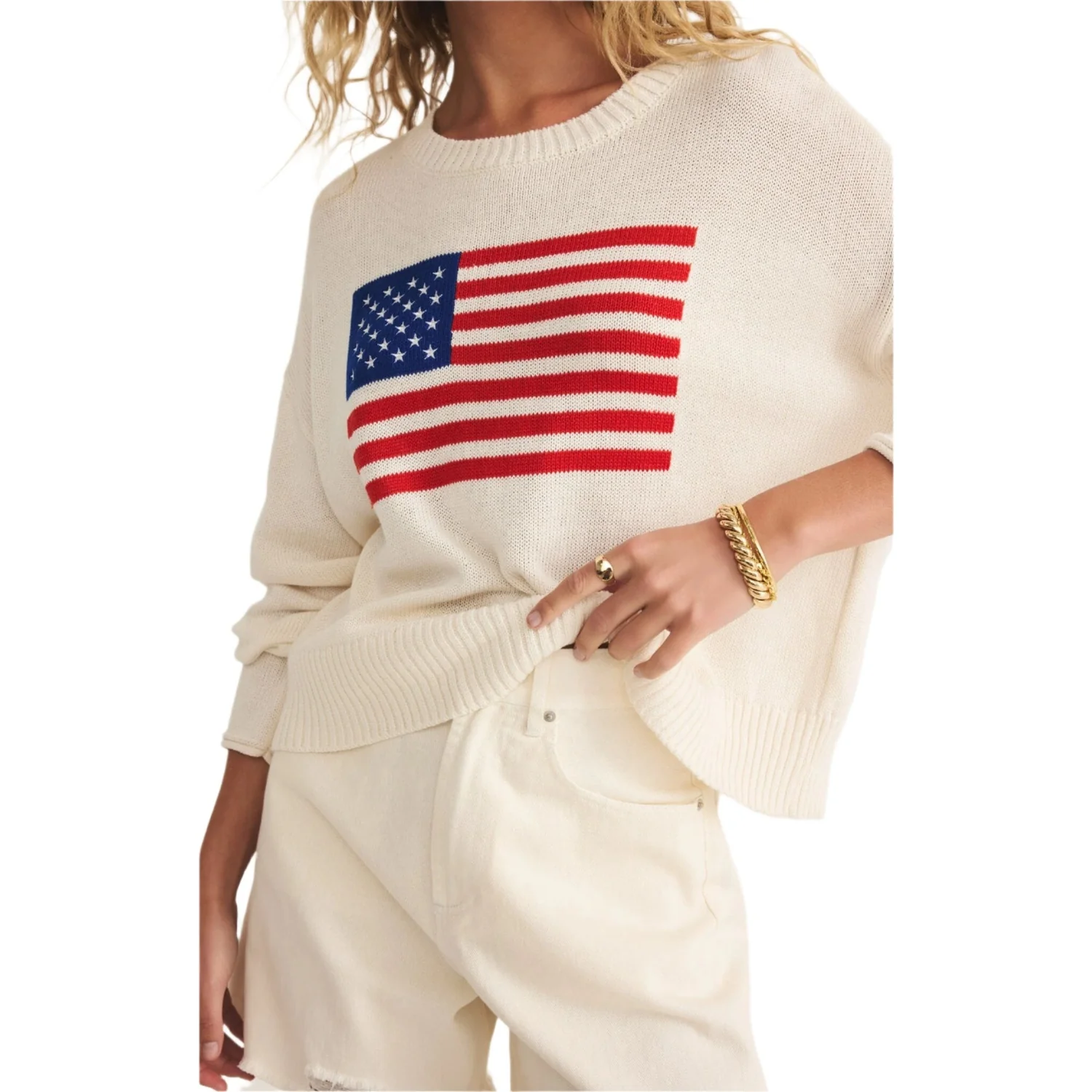 Women's Sienna Patriot Sweater - Image 6