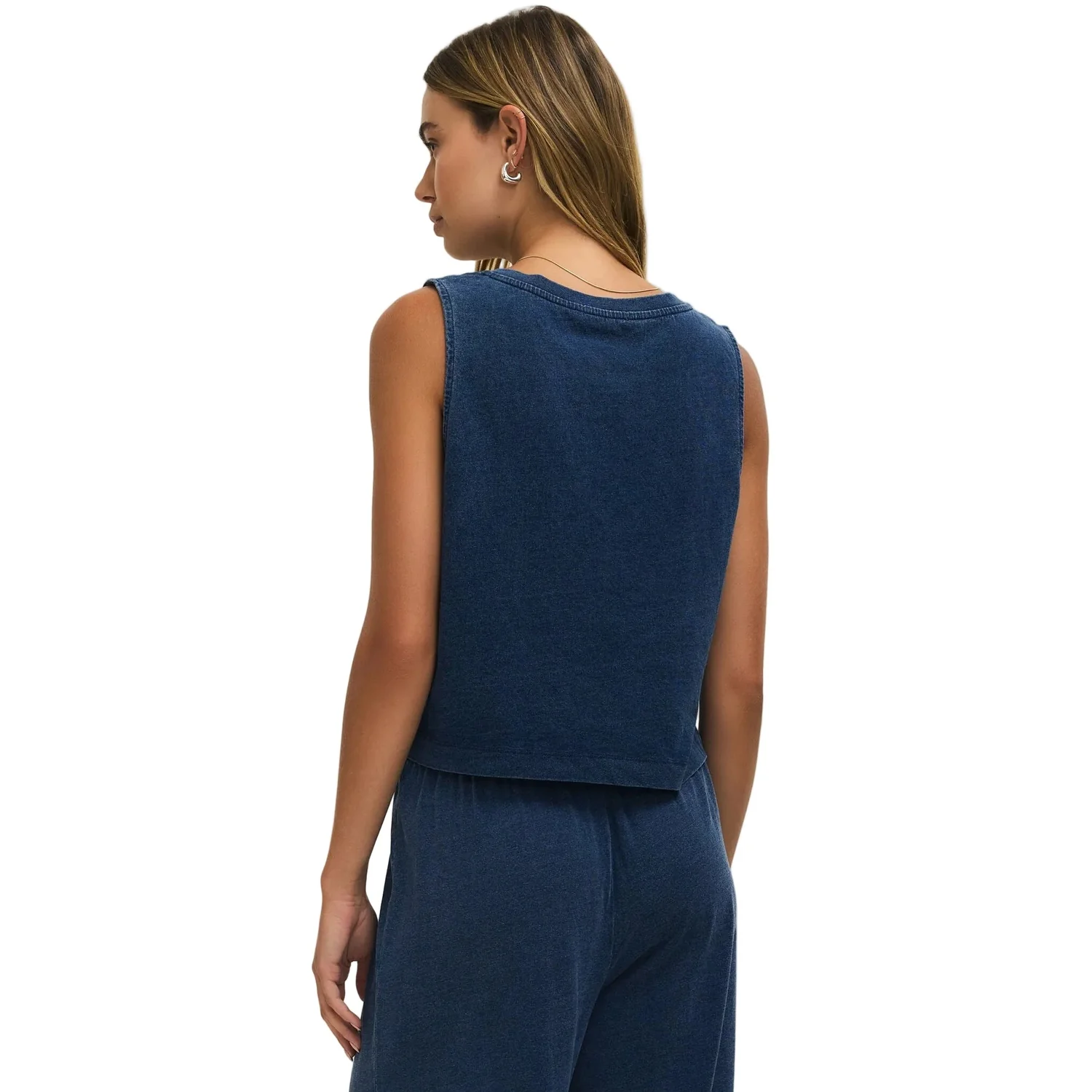 Women's Sloane V-Neck Denim Tank - Image 3