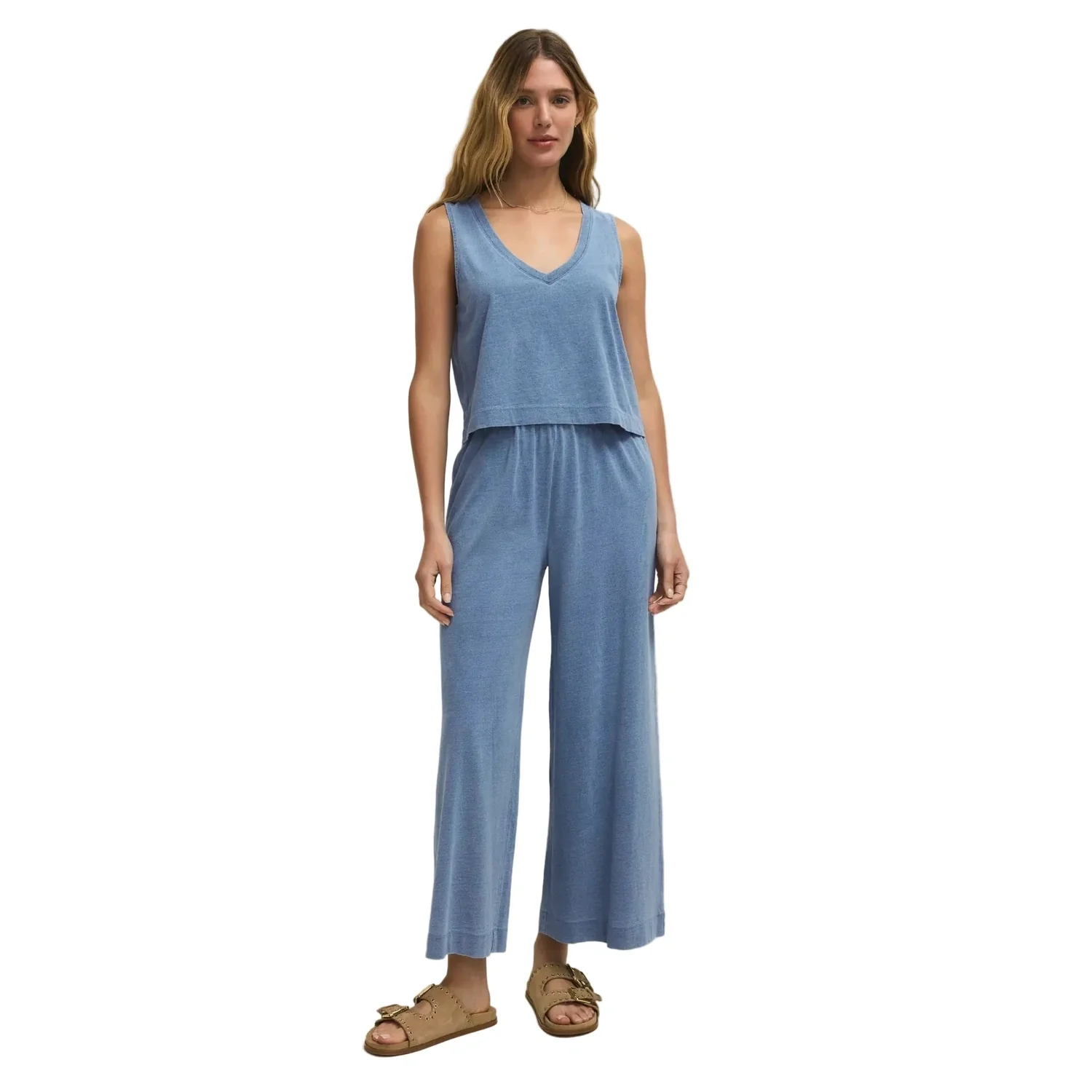 Women's Sloane V-Neck Denim Tank - Image 5