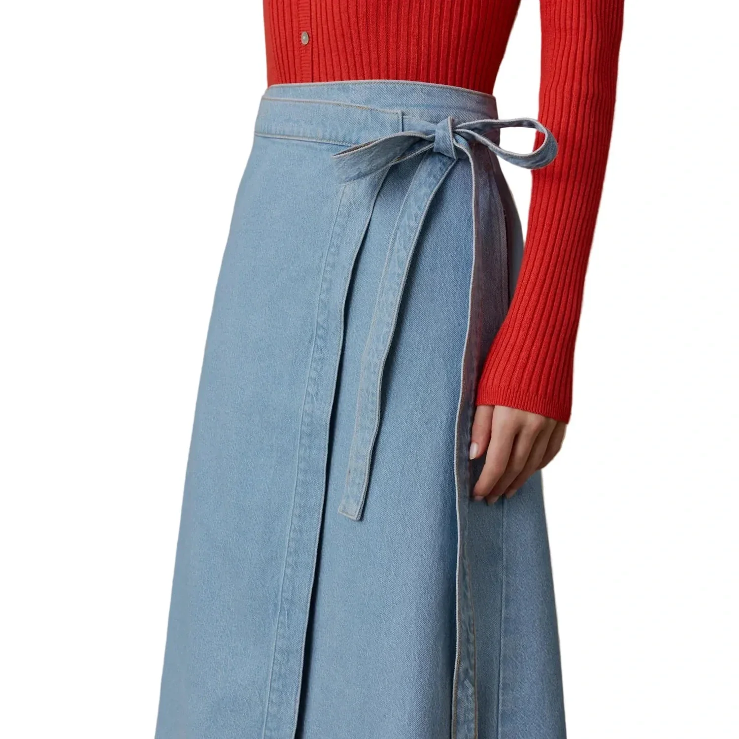 Women's Solstice Denim Wrap Skirt - Image 3