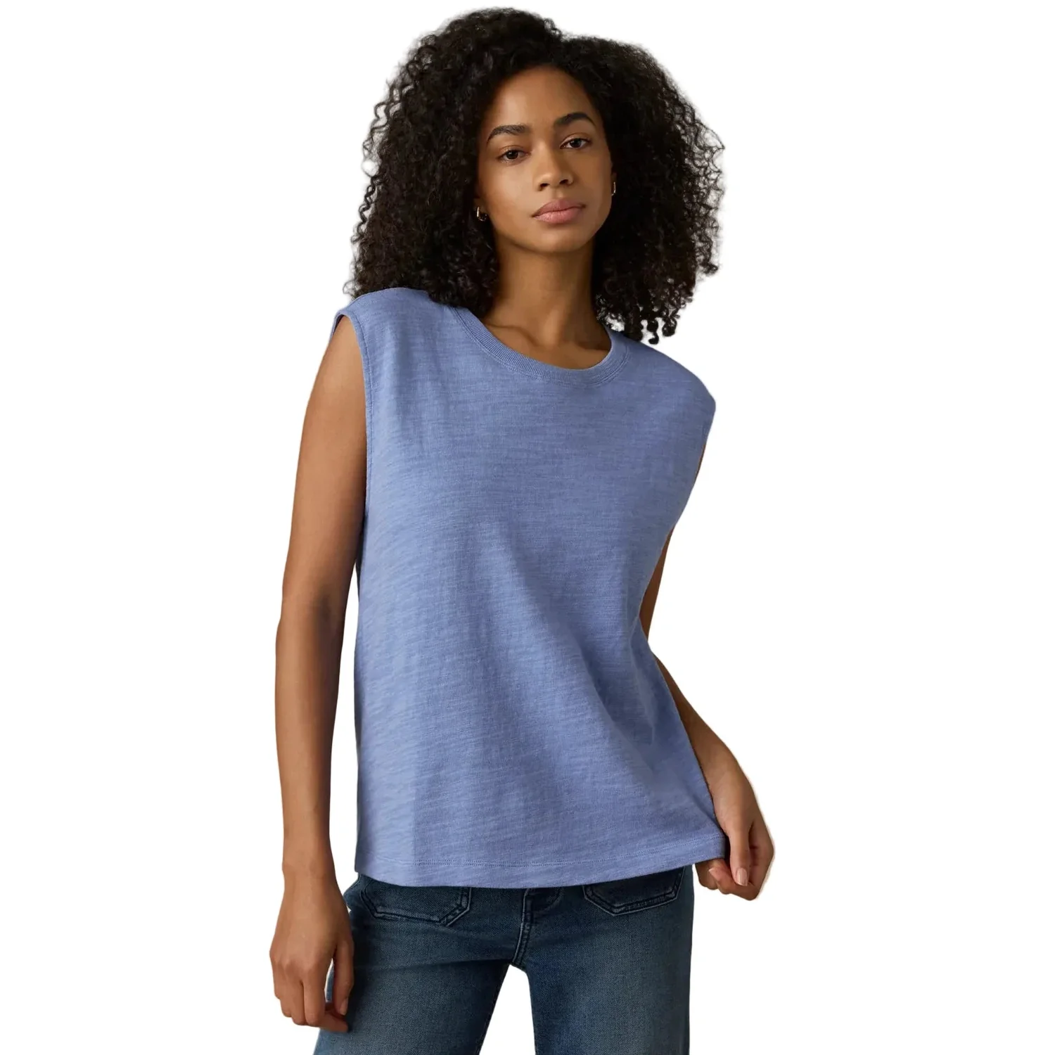 Women's Sunwashed Slub Muscle Tank - Image 7