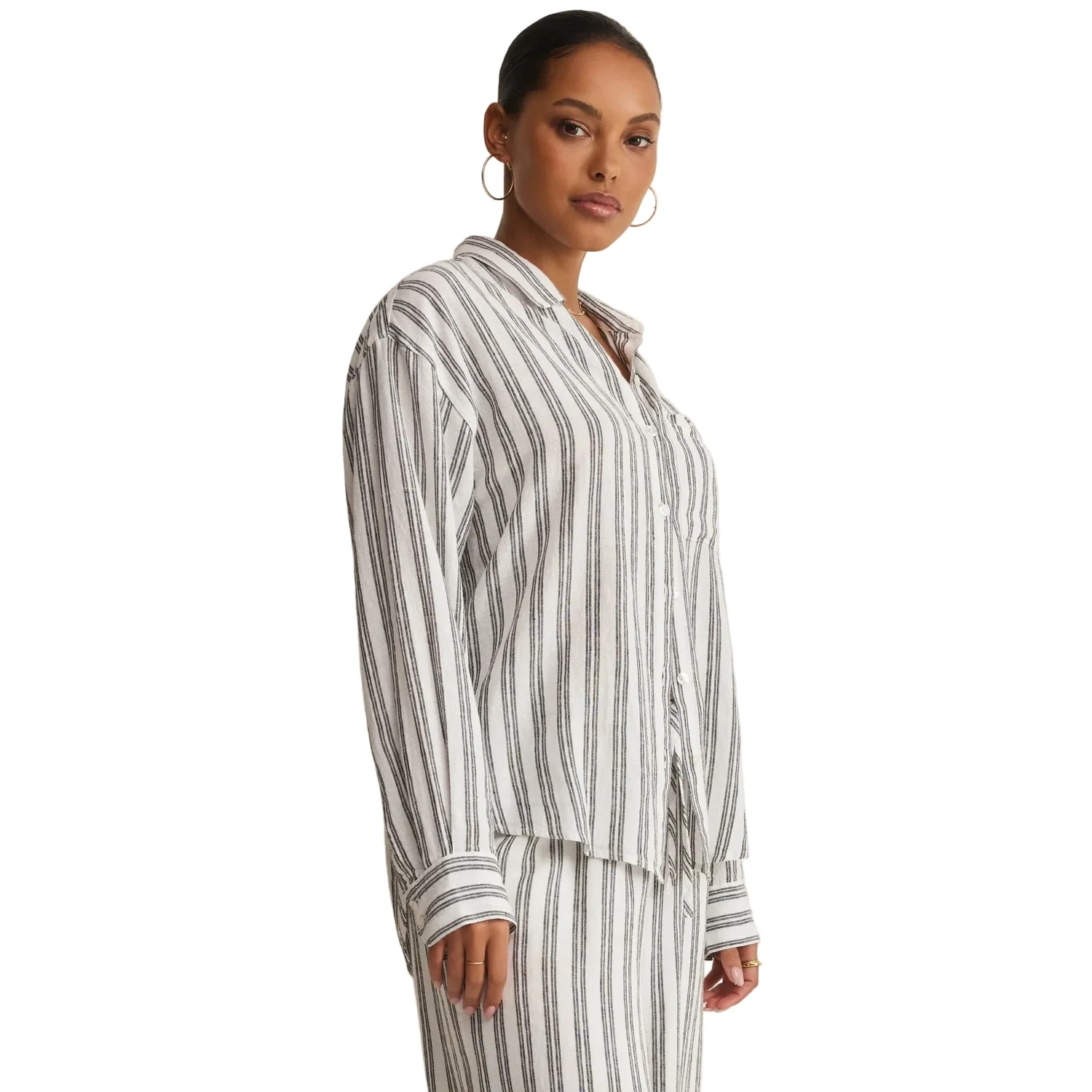 Women's The Perfect Striped Button Up - Image 8