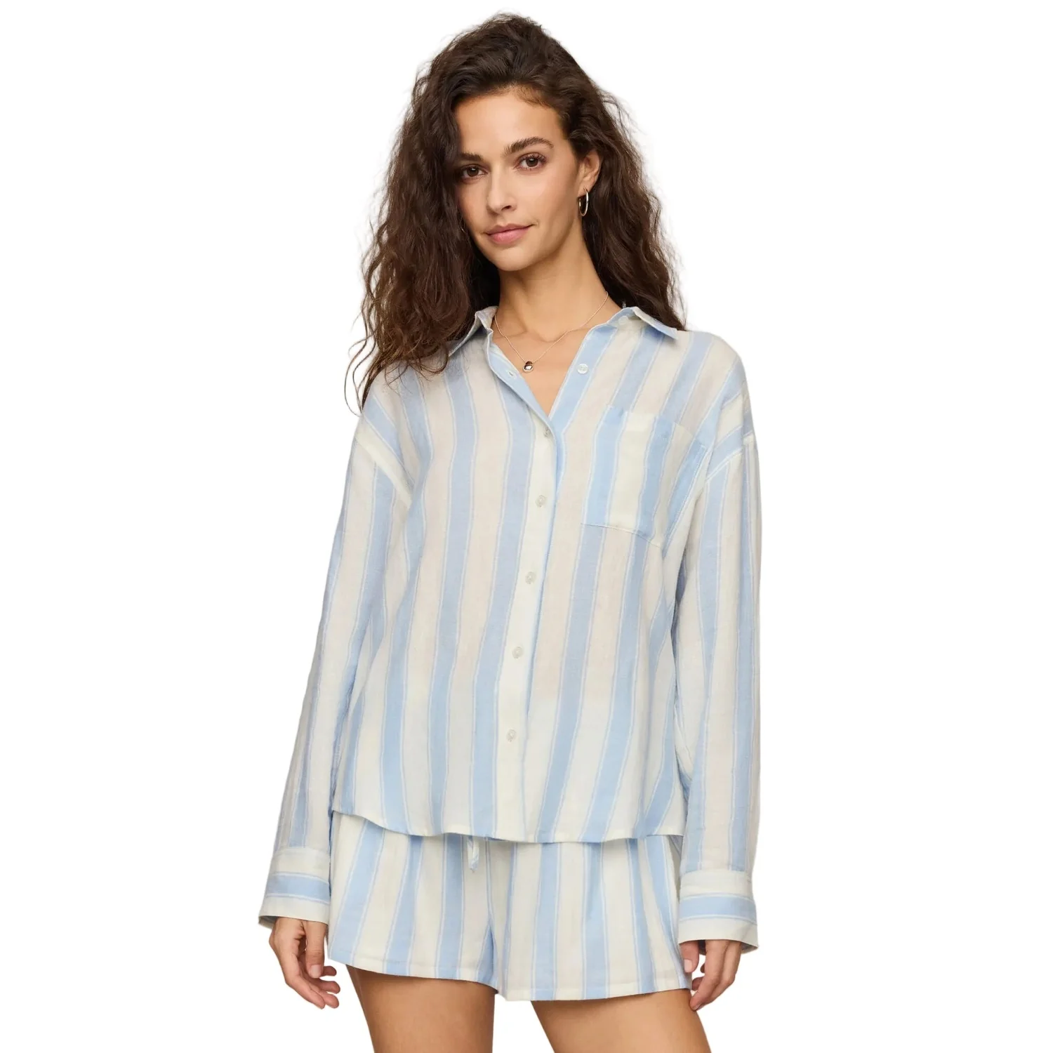 Women's The Perfect Striped Button Up - Image 9