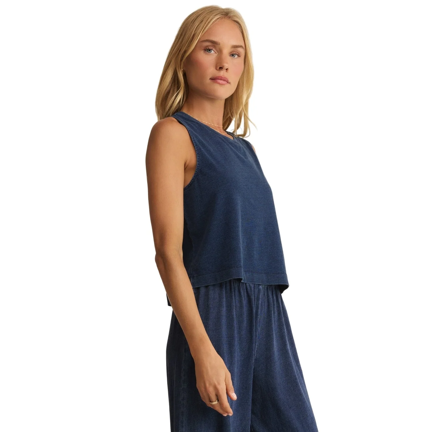 Women's Sloane Jersey Denim Muscle Tank - Image 3