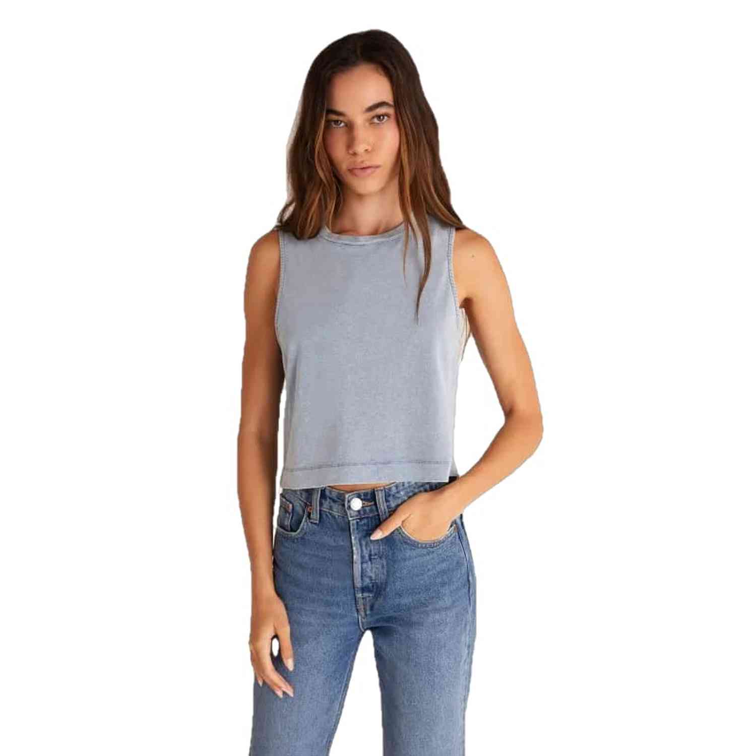 Women's Sloane Jersey Denim Muscle Tank - Image 7